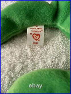 TY Beanie Baby Rare Legs the Frog (1993) Tag Errors