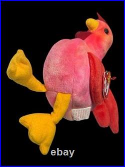 TY Beanie Baby Rare Retired Original Mint Condition 1996 Strut Rooster Pink Red