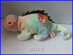 TY Beanie Baby Rare Retired Original Pristine Mint Condition 1997 Iggy Iguana