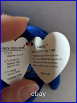 TY Beanie Baby Rare Retired Original Pristine Mint Condition 1998 Clubby Blue