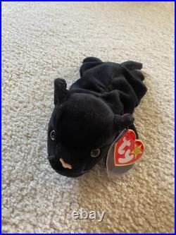TY Beanie Baby Rare VELVET (THE PANTHER) DOB 12-16-1995 # 4064 MINT