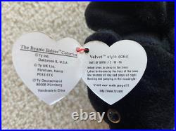 TY Beanie Baby Rare VELVET (THE PANTHER) DOB 12-16-1995 # 4064 MINT