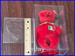 TY Beanie Baby Red Osito Bear Plush 1999 With Errors Mint Condition RARE