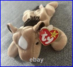 TY Beanie Baby Retired Vintage 1995 Derby The Horse Rare Original Tag Errors