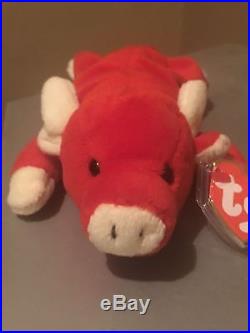TY Beanie Baby SNORT Bull 1995RETIRED EXTREMELY RARE 4002 ALL ERRORS Popular