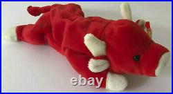 TY Beanie Baby SNORT THE BULL 1995 PVC Pellets ERRORS EXTREMELY RARE Retired