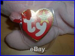 TY Beanie Baby SQUEALER The Pig 1993 Style 4005 -PVC- ERRORS -MWMT-VERY RARE