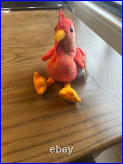 TY Beanie Baby STRUT The Rooster 1996 ERRORS MINT CONDITION Retired Rare