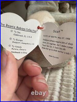 TY Beanie Baby Scat RARE With Tag Errors