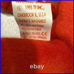 TY Beanie Baby Tabasco Very Rare 1995 Bulls PVC Tag Errors Mint Condition