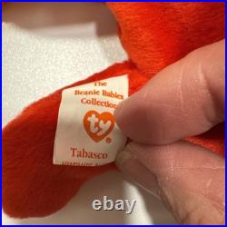 TY Beanie Baby Tabasco Very Rare 1995 Bulls PVC Tag Errors Mint Condition