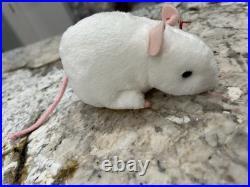 TY Beanie Baby Tiny The White Mouse Ultra Rare 2010 Limited ED. Carletto Tags