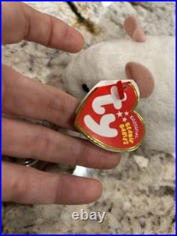 TY Beanie Baby Tiny The White Mouse Ultra Rare 2010 Limited ED. Carletto Tags