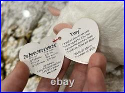 TY Beanie Baby Tiny The White Mouse Ultra Rare 2010 Limited ED. Carletto Tags