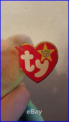 TY Beanie Baby VERY RARE! PEACE BEAR Original Collectible with Tag Errors. 1996