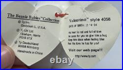 TY Beanie Baby Valentino the Bear 1993/94 Brown Nose withTag Errors (RARE) TY Beanie Baby Valentino the Bear 1993/94 Brown Nose withTag Errors (RARE)