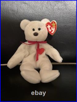 TY Beanie Baby Valentino the Bear 1993/94 Brown Nose withTag Errors (RARE) Mint