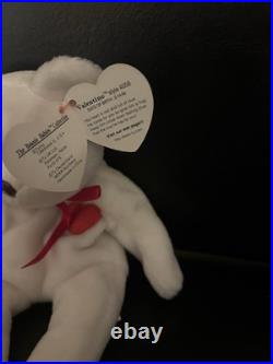 TY Beanie Baby Valentino the Bear 1993/94 Brown Nose withTag Errors (RARE) Mint