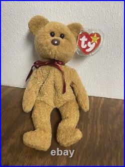 TY Beanie Baby Very Rare Curly the Bear with Tag Errors (1993/1996) & Brown Nose TY Beanie Baby Very Rare Curly the Bear with Tag Errors (1993/1996) & Brown Nose