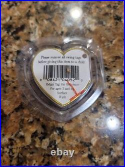 TY Beanie Baby Very Rare Curly the Bear with Tag Errors (1993/1996) & Brown Nose