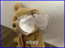 TY Beanie Baby Very Rare Curly the Bear with Tag Errors (1993/1996) & Brown Nose TY Beanie Baby Very Rare Curly the Bear with Tag Errors (1993/1996) & Brown Nose