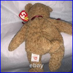 TY Beanie Baby Very Rare Curly the Bear with Tag Errors (1993/1996) & Brown nose