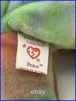 TY Benie Baby Peace The Bear 1996 Rare Benie Baby Mint