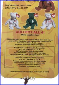 TY Britannia The Bear RARE with multiple errors on box and tag