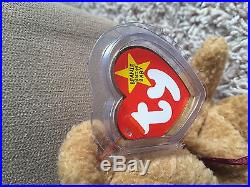 TY Curly Beanie Baby Error Tags- No cover up sticker, 1993 Ultra Rare