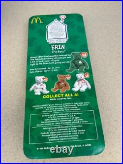 TY ERIN The Bear 1999 McDonalds Beanie Baby withRare Tag Errors (1993/Oakbrook)