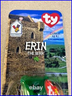 TY ERIN The Bear 1999 McDonalds Beanie Baby withRare Tag Errors (1993/Oakbrook)