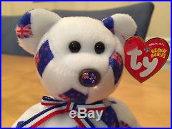 TY FLAG NOSE AOTEAROA the Beanie Baby Bear MWMT's Rare New Zealand Exclusive