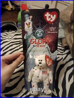 TY GLORY The Bear 1997 Mc Donalds Beanie Baby RARE RETIRED INDEPENDENCE DAY