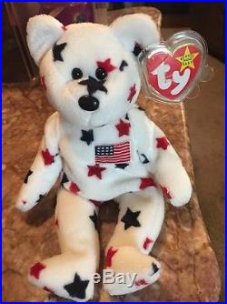 TY Glory Beanie Baby EXTREMELY RARE, 1997 Hang vs 1998 Tush, no tag number