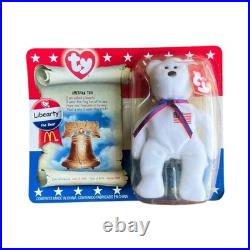 TY Libearty the Bear Retired Rare with Errors (NEW in BOX) NEVER OPENED