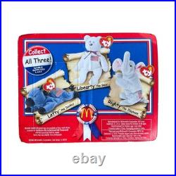 TY Libearty the Bear Retired Rare with Errors (NEW in BOX) NEVER OPENED