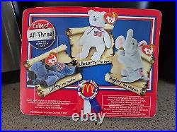 TY McDonald's Beanie Baby Liberty the Bear 1996 RARE TAG ERRORS