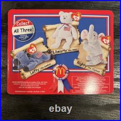 TY McDonald's Beanie Baby Righty The Elephant 1996 Rare Tag Errors, New