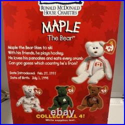 TY McDonalds Maple The Bear Beanie Baby RARE! Intro 1997SEALEDNEW! Retired Tag