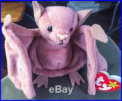 TY Original Beanie Baby Batty P. V. C. RARE (1996) Retired