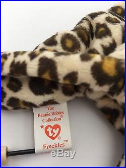 TY Original Beanie Baby FRECKLES The Leopard -MINT CONDITION/RARE/RETIRED Errors