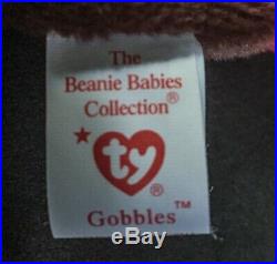 TY Original Beanie Baby Rare P. V. C Gobbles Turkey (Retired) 1996