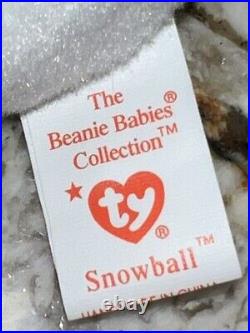 TY Original Beanie Baby Snowball Style 4201 RARE 1996 Extra Tag
