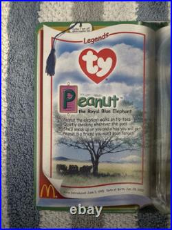 TY PEANUT The Royal Blue Elephant 1995 McDonalds Beanie Baby RARE RETIRED MINT TY PEANUT The Royal Blue Elephant 1995 McDonalds Beanie Baby RARE RETIRED MINT