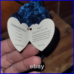 TY POPS Beanie Baby, Rare, New, DOB 6/16/2001, Tag Error dated 2002