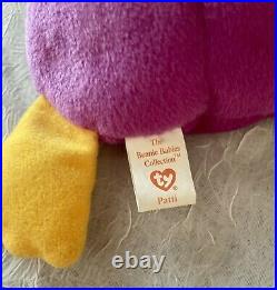 TY Patti The Platypus Beanie Baby 1993 ULTRA RARE with Tags & Errors