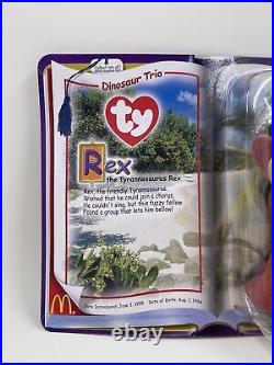 TY REX The Tyrannosaurus 1994 Mc Donalds Beanie Baby RARE RETIRED DINOSAUR TRIO