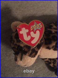 TY SNEAKY the LEOPARD BEANIE BABY MINT with MINT TAGS! RARE