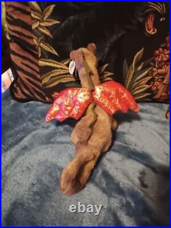 TY Scorch the dragon beanie baby, errors, very rare