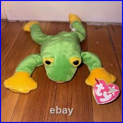 TY Smoochy The Frog Beanie Baby Rare RETIRED with Tag Errors Mint Condition